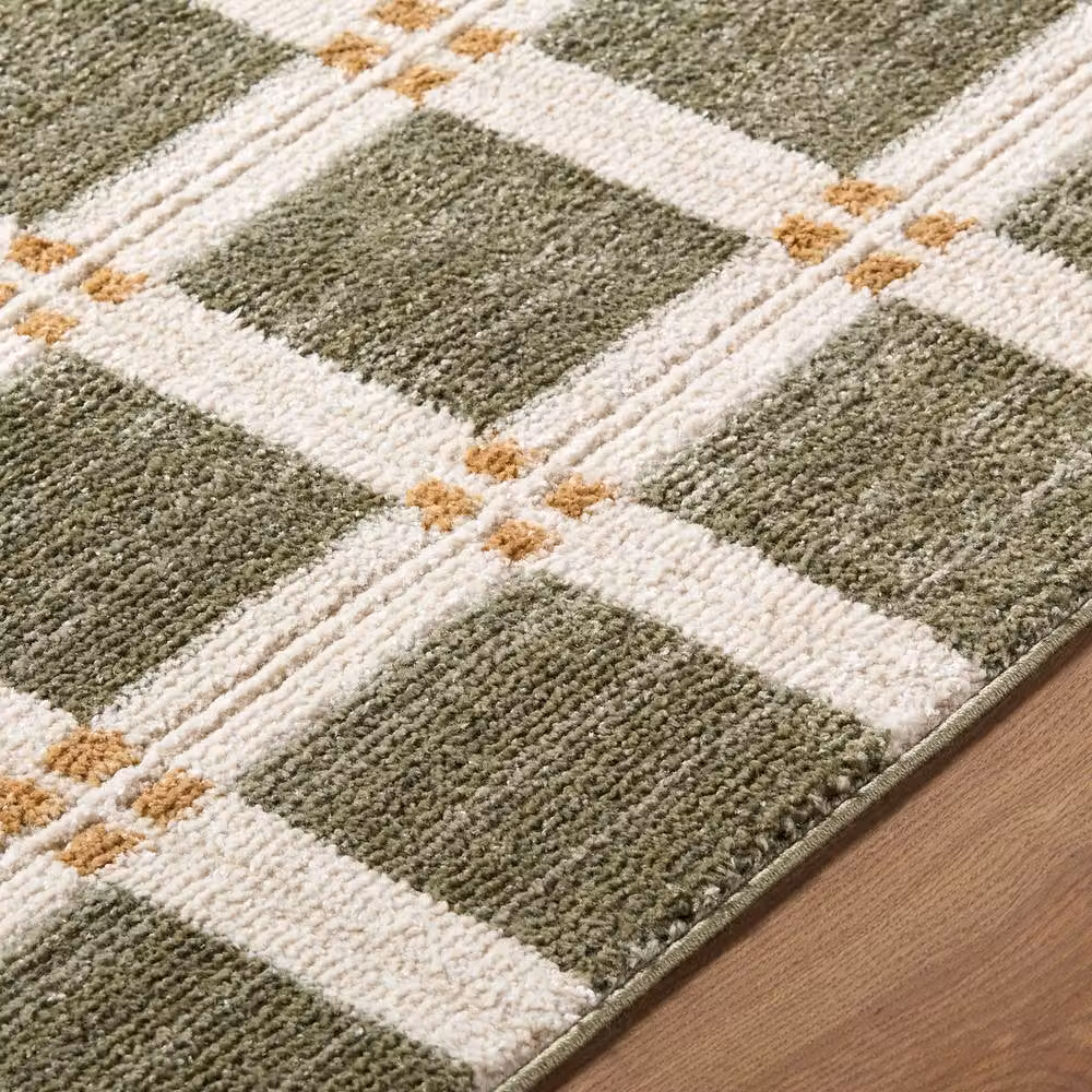 Livabliss La Luna Modern Geometric Living and Dining Rug in Brown, Grey and Green, W: 200 cm, D: 275 cm – 3