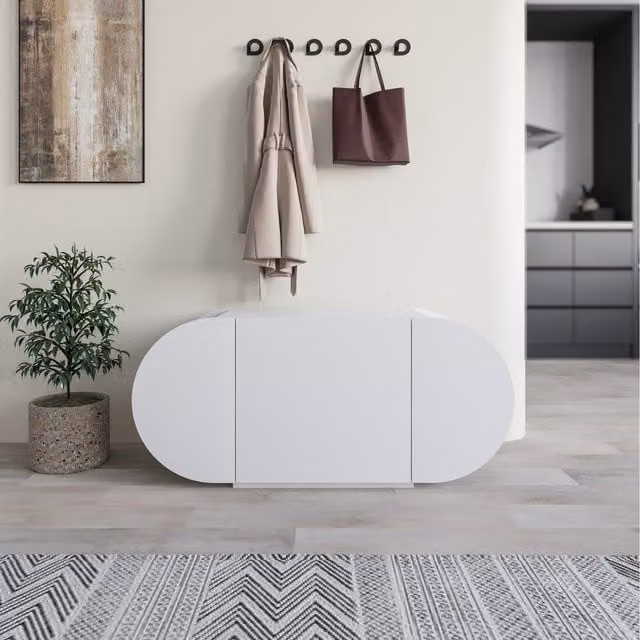 Decortie Modern White Shoe Rack
