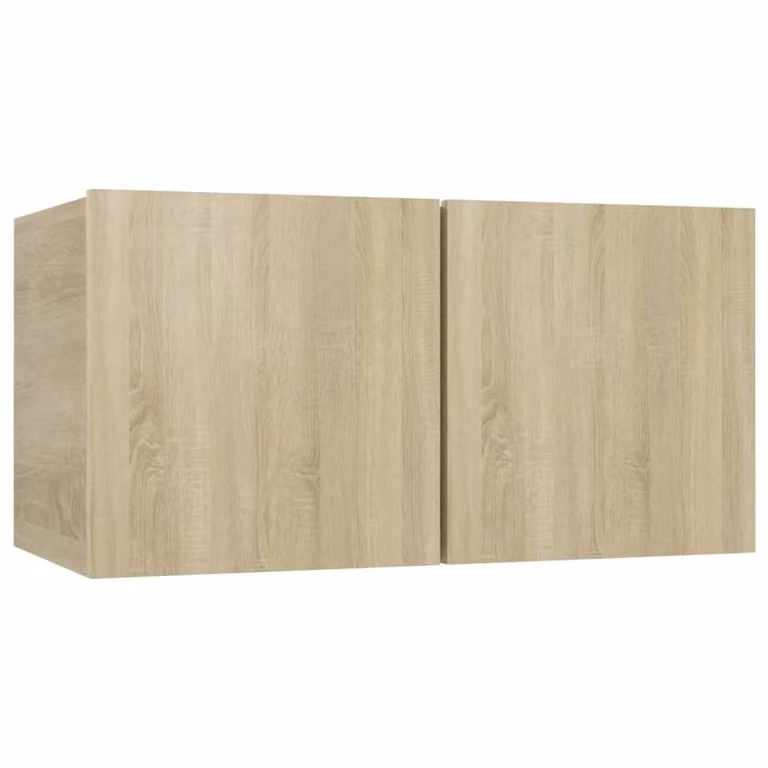 Berkfield Home Modern 7 Piece TV Cabinet Set in Sonoma Oak and Tan