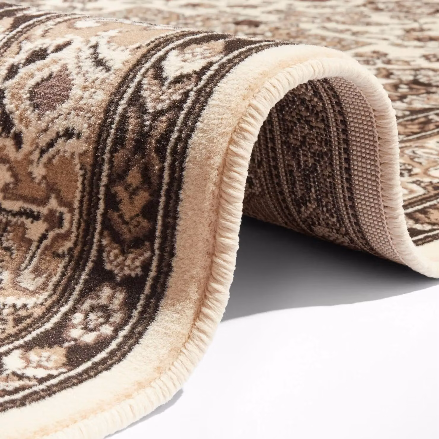 THE RUGS Oriental Parun Tabriz Vintage Polypropylene Carpet in Beige, W: 200 cm, D: 290 cm – 2