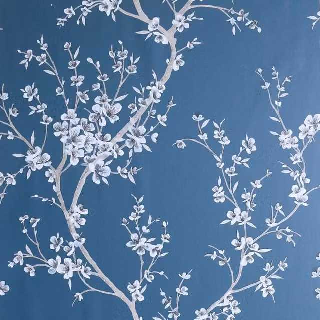 Arthouse Trail Botanical Floral Wallpaper in Blue