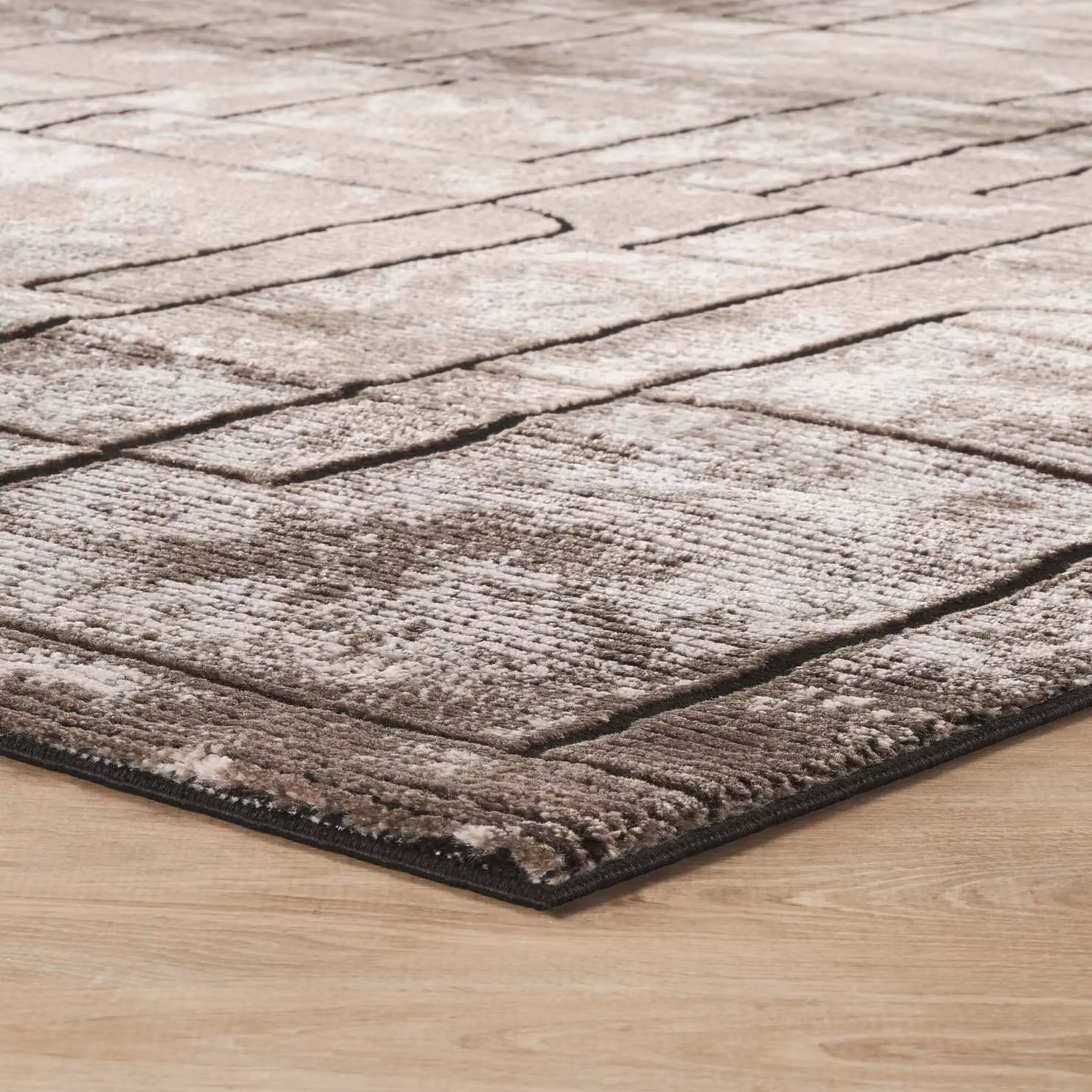 Desire Rugs Belgravia Modern Cobble Design Living Room Area Rug in Beige, W: 160 cm, D: 230 cm – 3