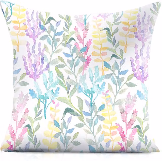 Luxury Living Meadow Large Outdoor Water-repellant Square Cushion in Multicolour, W/D/H: 55 x 55 x 55 cm
