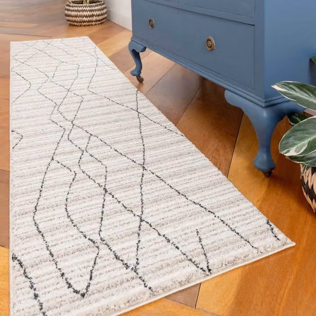 The Rug House Moroccan Berber Area Rug, Beige, W: 240 cm, D: 60 cm