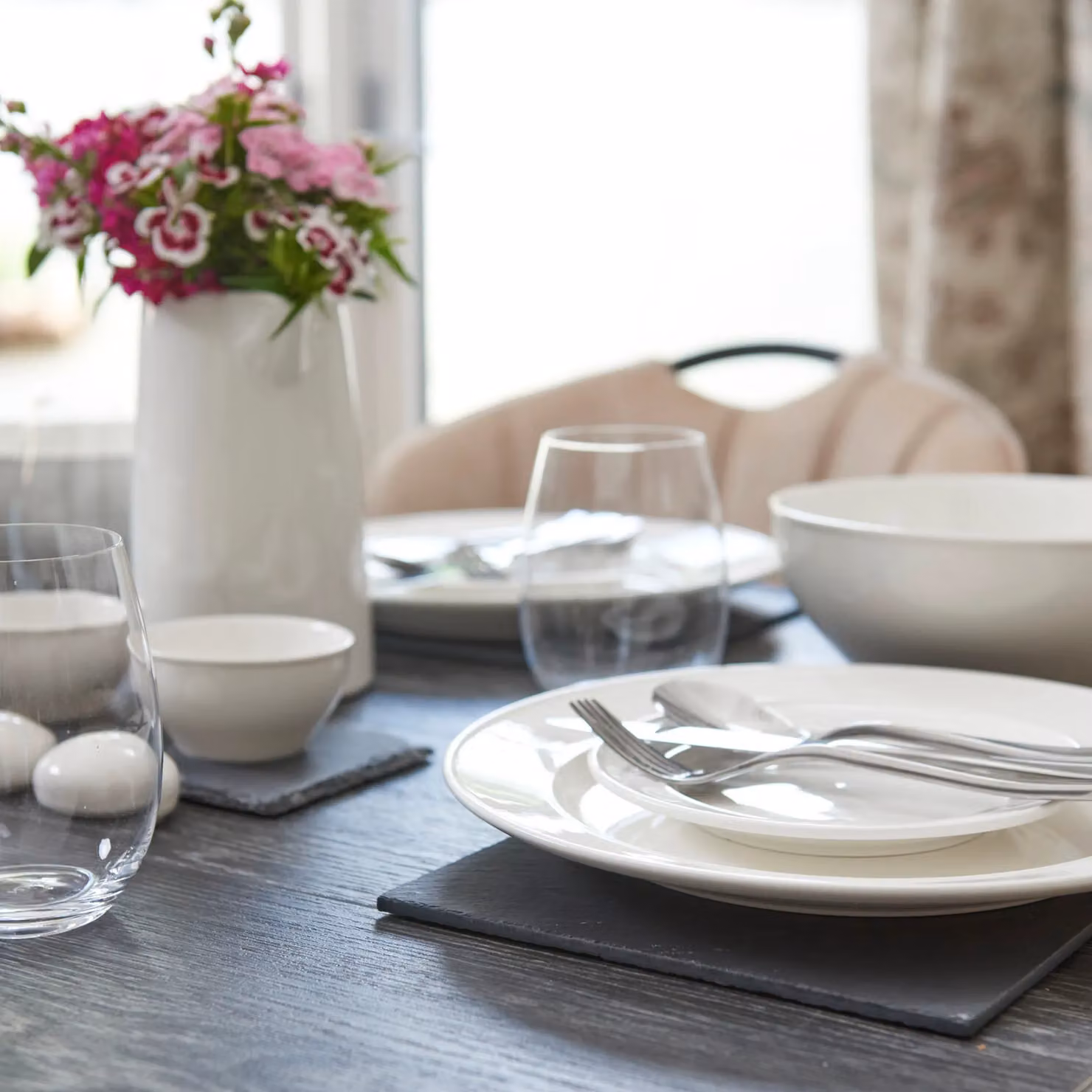 Creative Tops Natural Slate Placemats, Set of 2, Black, W: 29.5 cm, D: 21 cm – 6