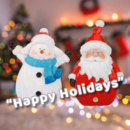 VFM e-Store Santa and Snowman Christmas Ornaments, 2 Pack, Multicolour, H 16 cm x W 13 cm – 3