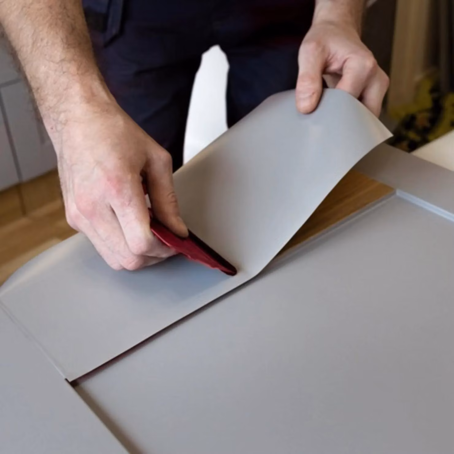 D-C-Fix Matt Grey Self-adhesive Vinyl Wrap for Doors and Furniture, W: 45 cm, L: 5 m – 1