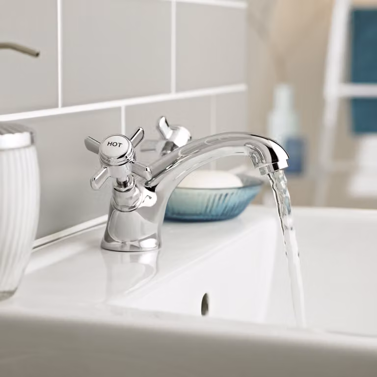 Kartell Klassique Mono Basin Mixer Tap with Pop Up Waste in Chrome