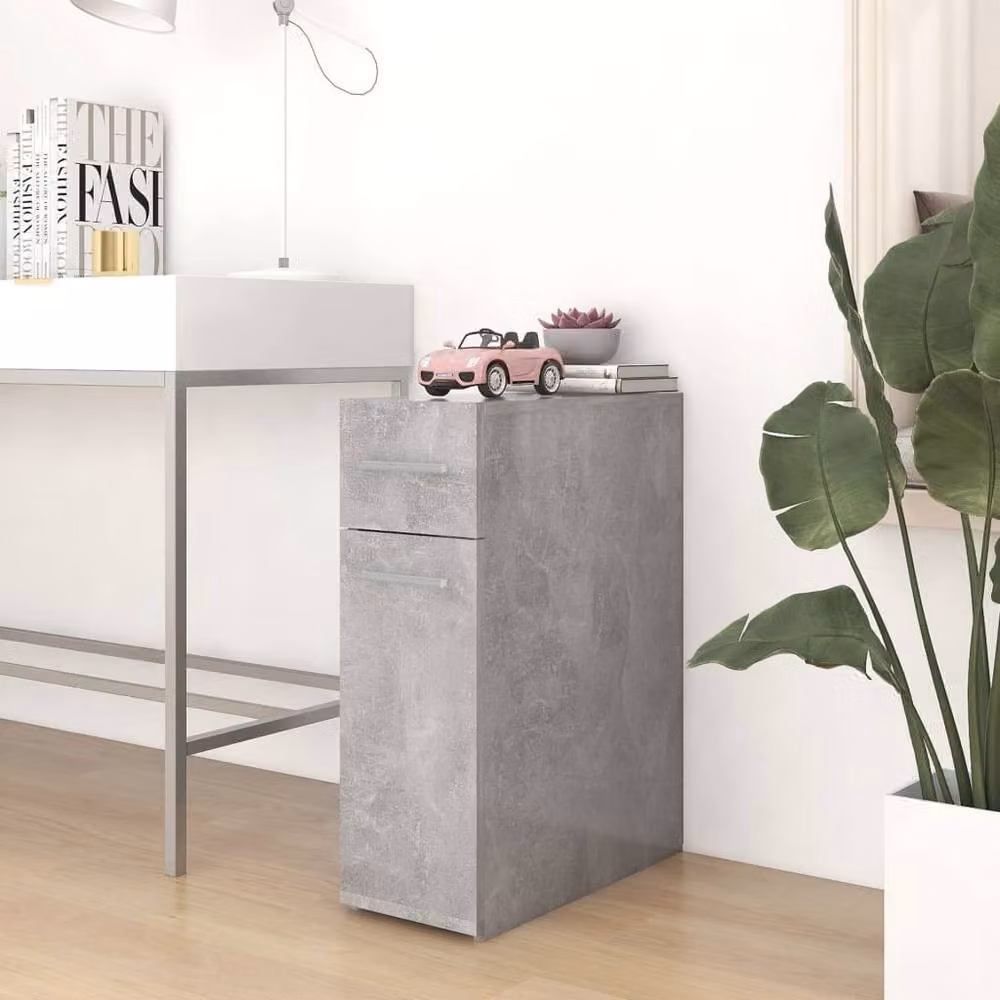 Berkfield Home Apothecary Cabinet in Concrete Grey, W/D/H: 20 x 45.5 x 60 cm – 2