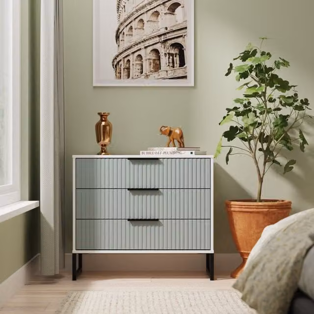 Ready Assembled 2 U Menai 3 Drawer Chest in Duck Egg Blue – 1