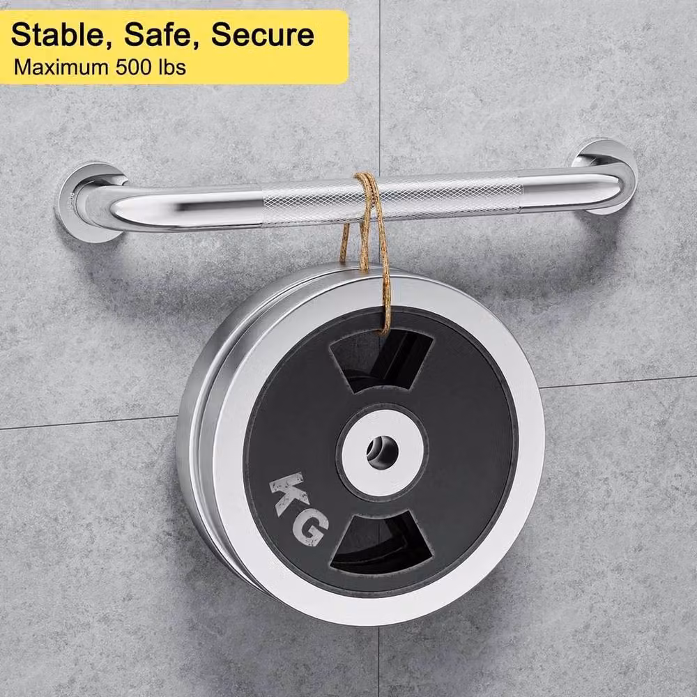 SPETLEK 2-Pack Anti-Slip Shower Handles in Silver – 2