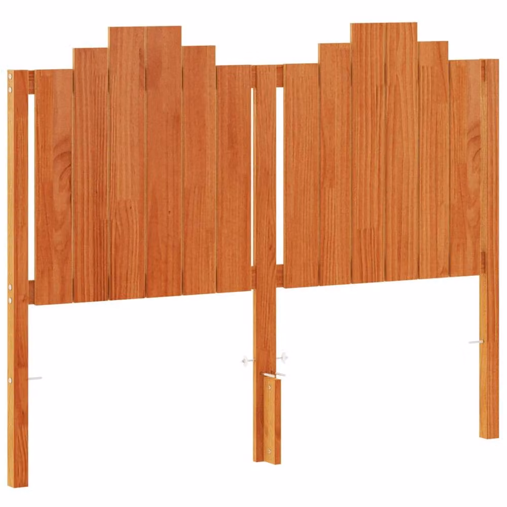 Berkfield Home Solid Wood Pine Headboard in Wax Brown, Width: 135 cm – 3