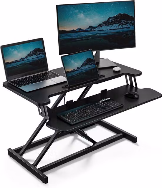 Vonhaus Adjustable Electric Standing Desk in Black