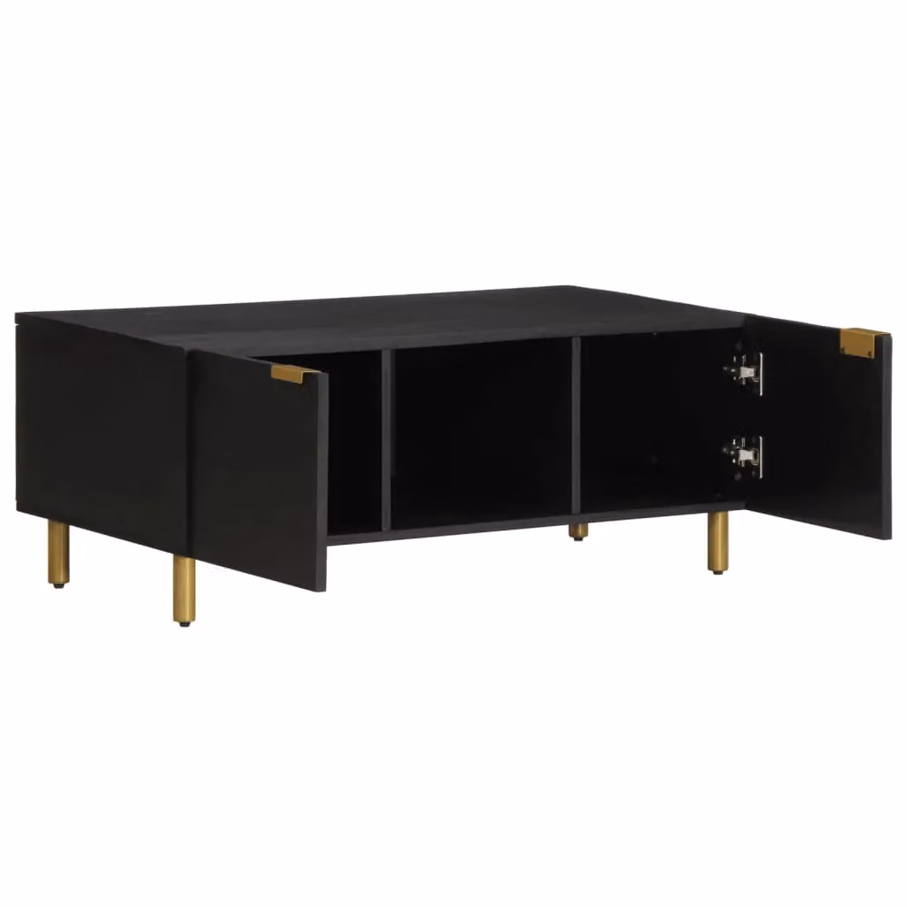 Berkfield Home Black Industrial Coffee Table, W: 100 cm, D: 54 cm, H: 40 cm – 2
