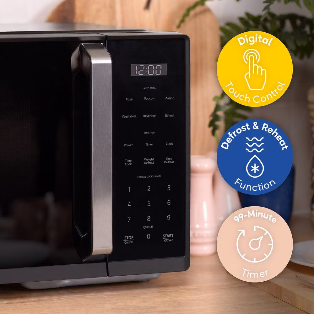 Russell Hobbs RHMT2512B Digital Solo Microwave with Touch Control, 25L, 900W, Black – 4