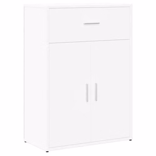 vidaXL Modern White Sideboard in MDF, W/D/H: 60 x 30 x 84 cm