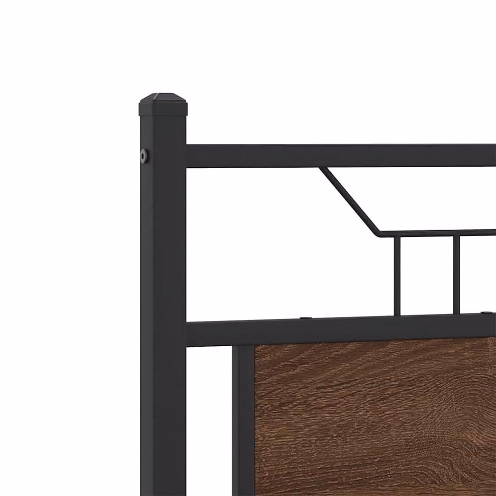Berkfield Home Small Double Bed Frame in Brown Oak, W/D/H: 120 x 200 cm – 4
