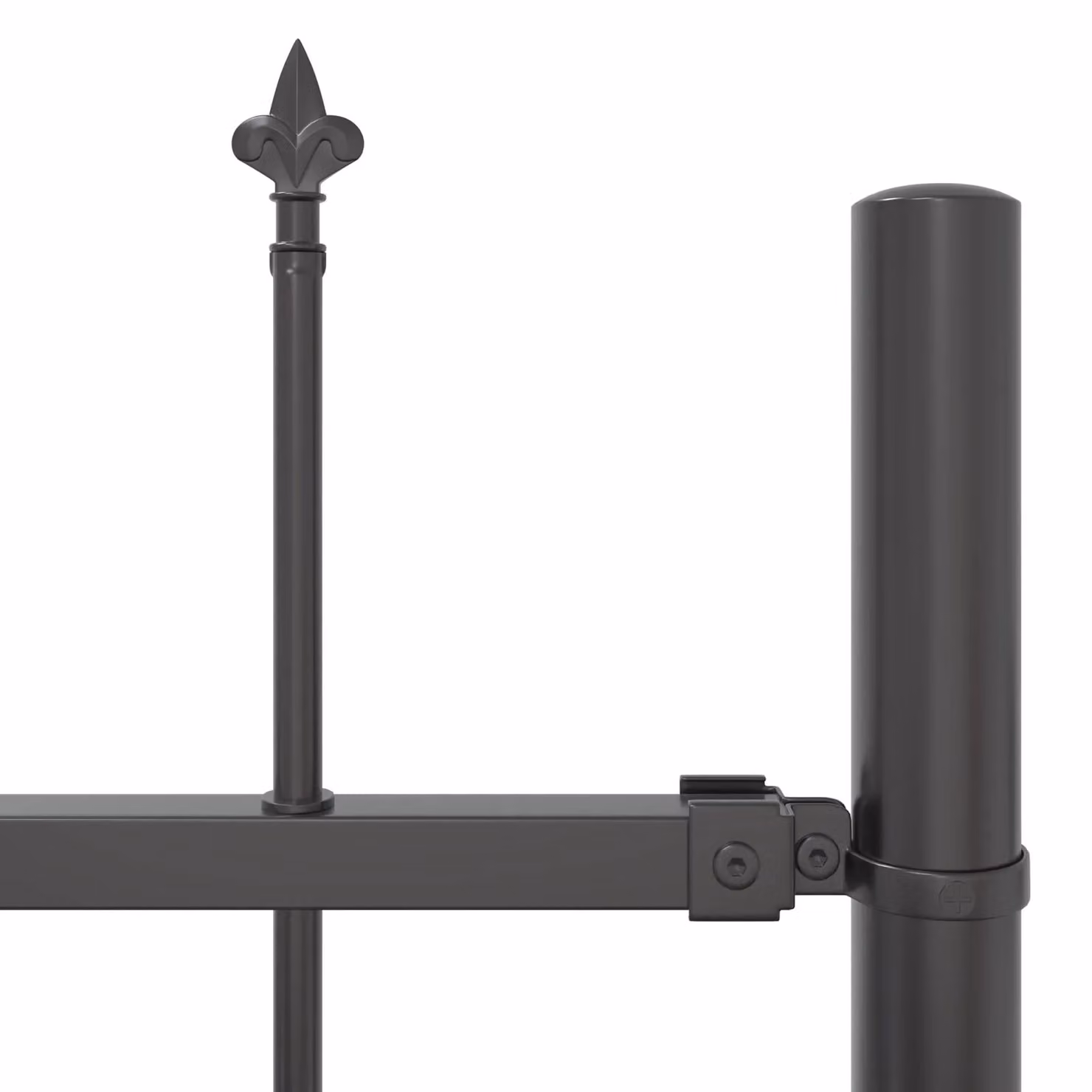 Berkfield Home Steel Garden Fence with Spear Top, Grey, H: 110 cm x W: 15.3 m – 3