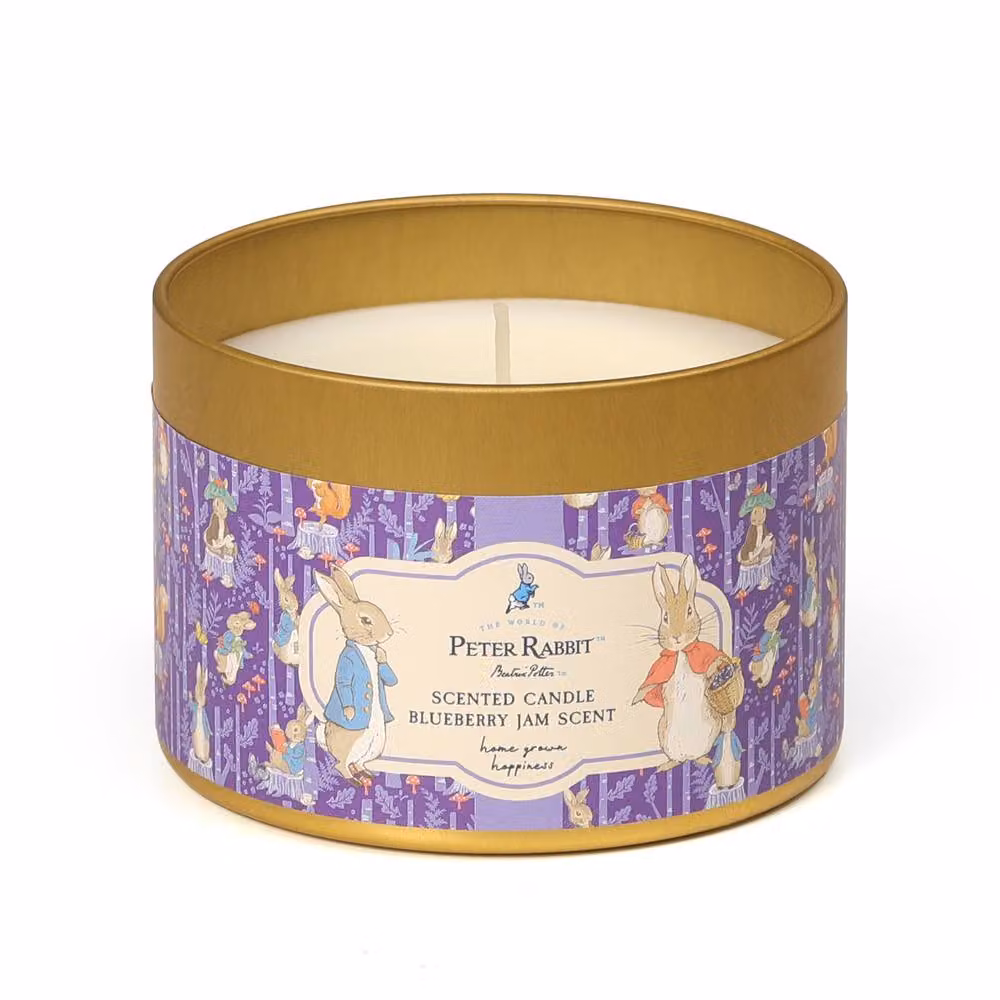 Peter Rabbit Blueberry Jam Scented Metal Tin Candle in Purple and White, 180g – 2