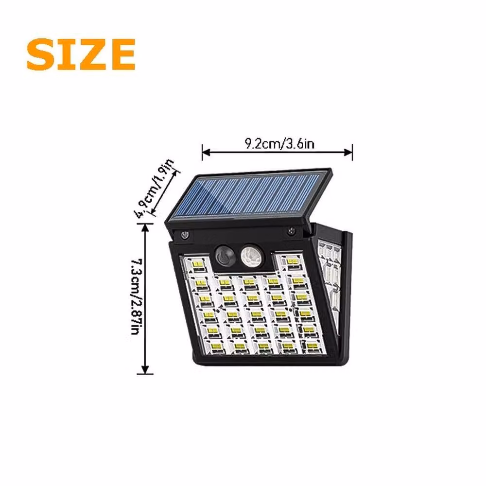 SPETLEK 72-Piece Solar Powered LED Security Wall Lights with PIR Motion Sensor in Black – 2
