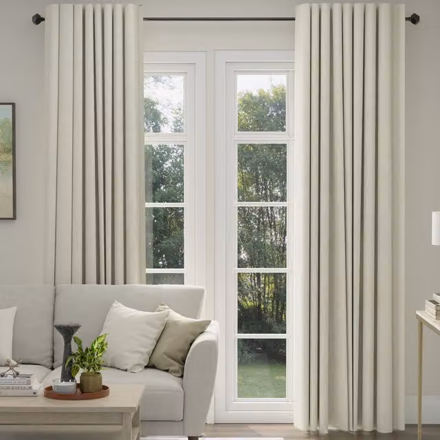 ANTE DECOR Hera Made To Measure Blackout Fabric Curtains in Beige
