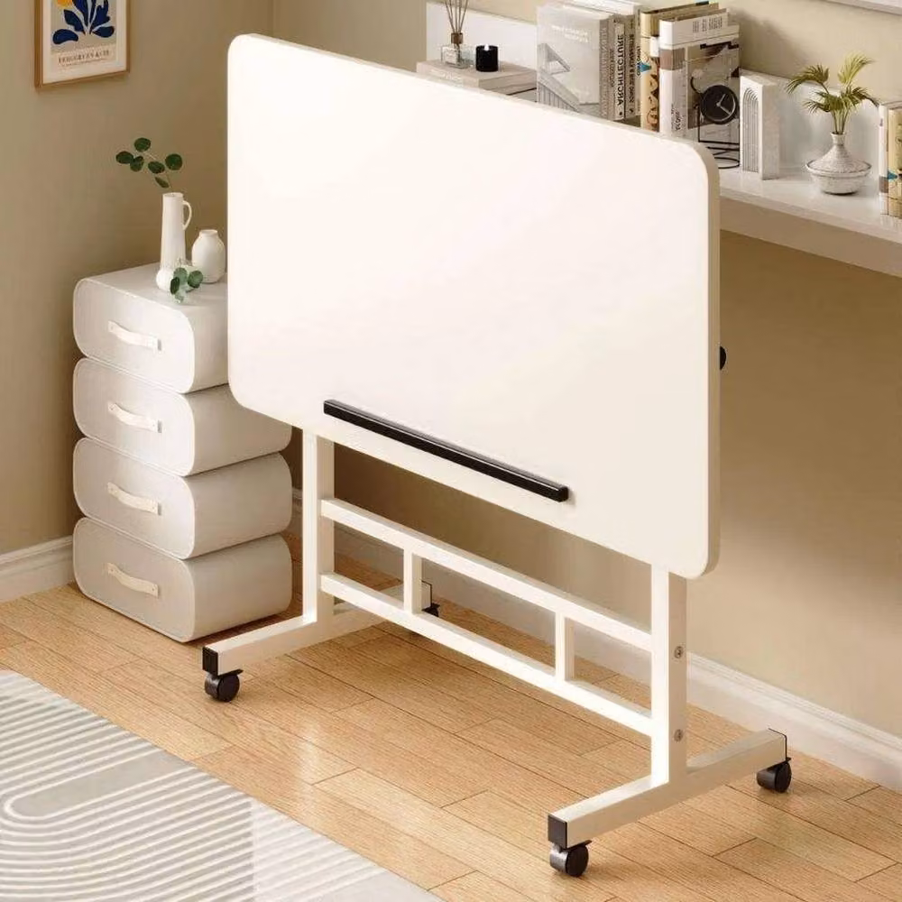 EONLION White Small Folding Computer Desk for Home Office, Width: 100 cm – 2