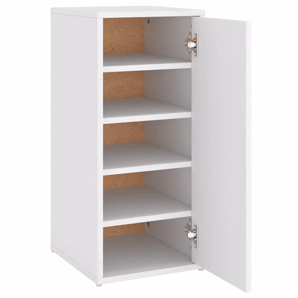 Berkfield Home White Wall Mounted Shoe Cabinet with Hinged Doors, W/D/H: 32 x 35 x 70 cm – 2