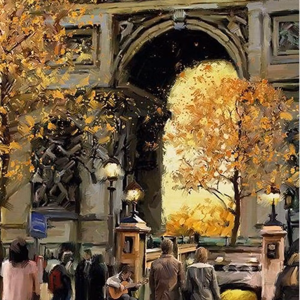 Richard Macneil Arc De Triomphe Multicolour Canvas Print – 2