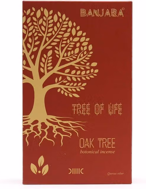 Banjara Oak Tree Botanical Incense Sticks, Natural Woody and Floral Aroma, Brown