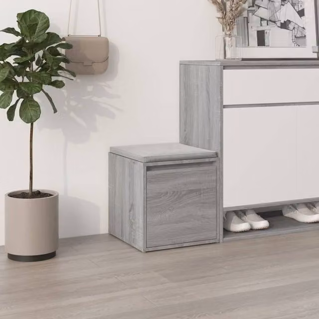 Berkfield Home Grey Sonoma Box Drawer W/D/H: 40.5 x 40 x 40 cm