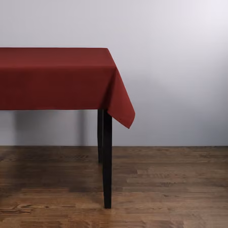 Absolute Home Textiles Plain Burgundy Square Polyester Tablecloth, W x W: 89 x 89 cm