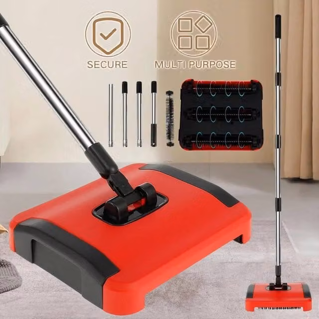 SPETLEK Manual Carpet Sweeper in Red – 1