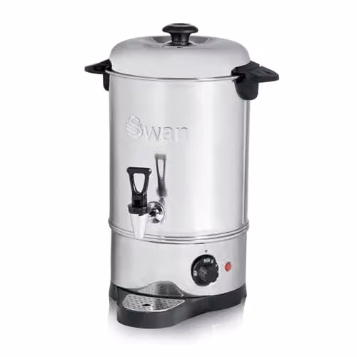 Swan 8 Litre Silver Stainless Steel Commercial Catering Tea Urn and Water Boiler – 1