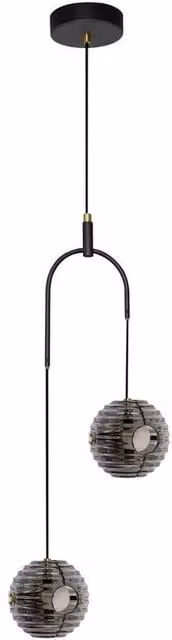 Netlighting Las Globe LED Pendant Light in Black, Gold/Brass or Grey with 20W Warm White 3000K Output