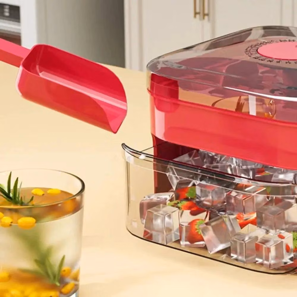 Kelvenix Red 50-Cube Ice Maker with Easy Press – 3