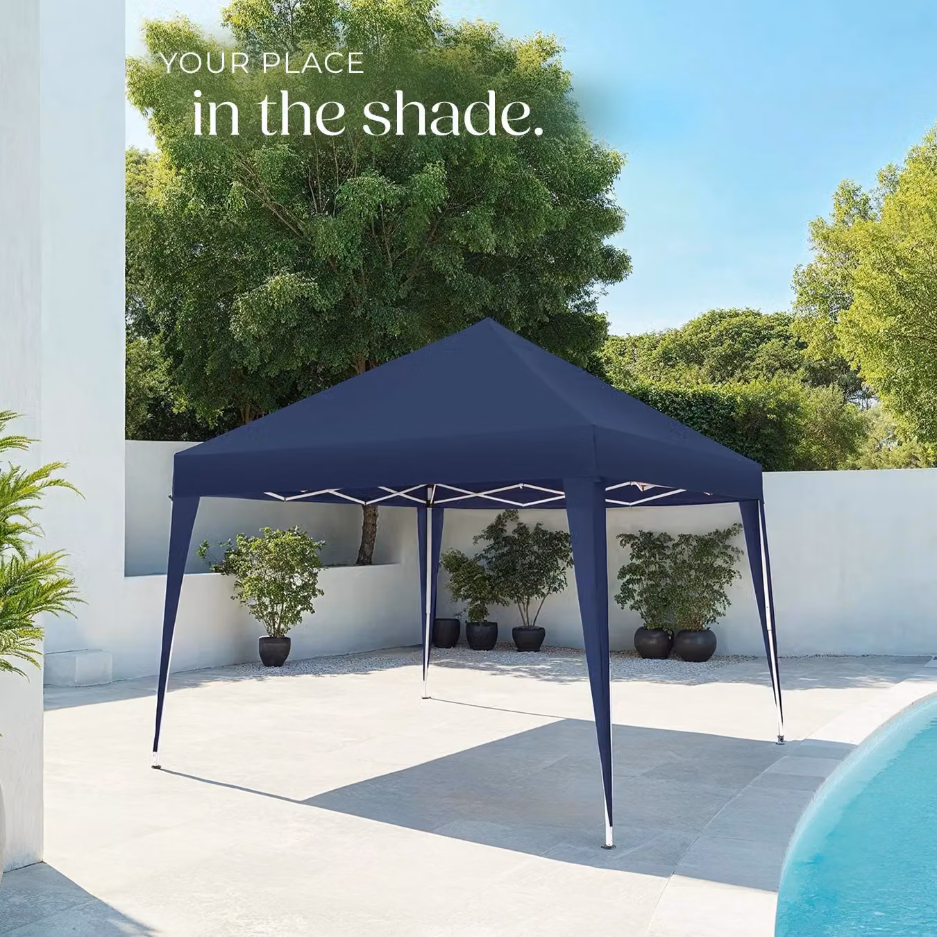 tectake Gazebo Linosa Blue, W/D: 300 x 300 cm – 7