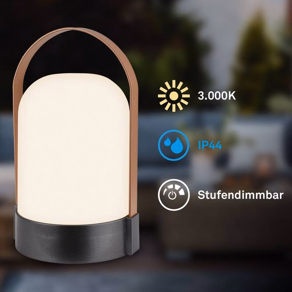 Briloner Anthracite Rechargeable Dimmable LED Table Lamp, W/D/H: 14.5 x 13.5 x 24 cm – 3