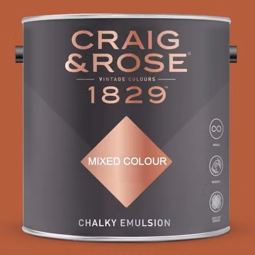 Craig & Rose 1829 Chalky Emulsion Paint in Cadmium, 2.5 l