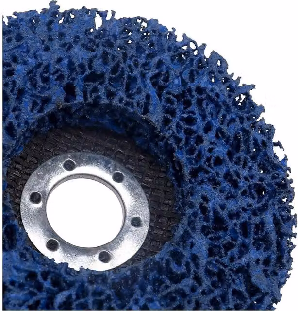 Nordara 5-Piece 115mm Blue Poly Strip Wheel Discs for Paint and Rust Removal on Metal, Wood, Stone and Concrete with Angle Grinder