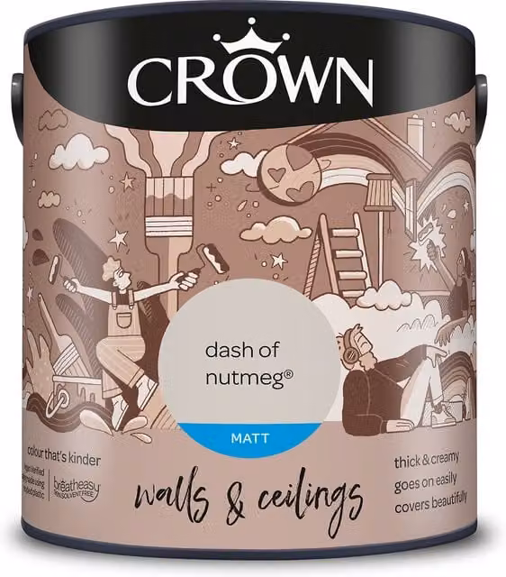 Crown Paints Matt Emulsion Dash of Nutmeg 5l