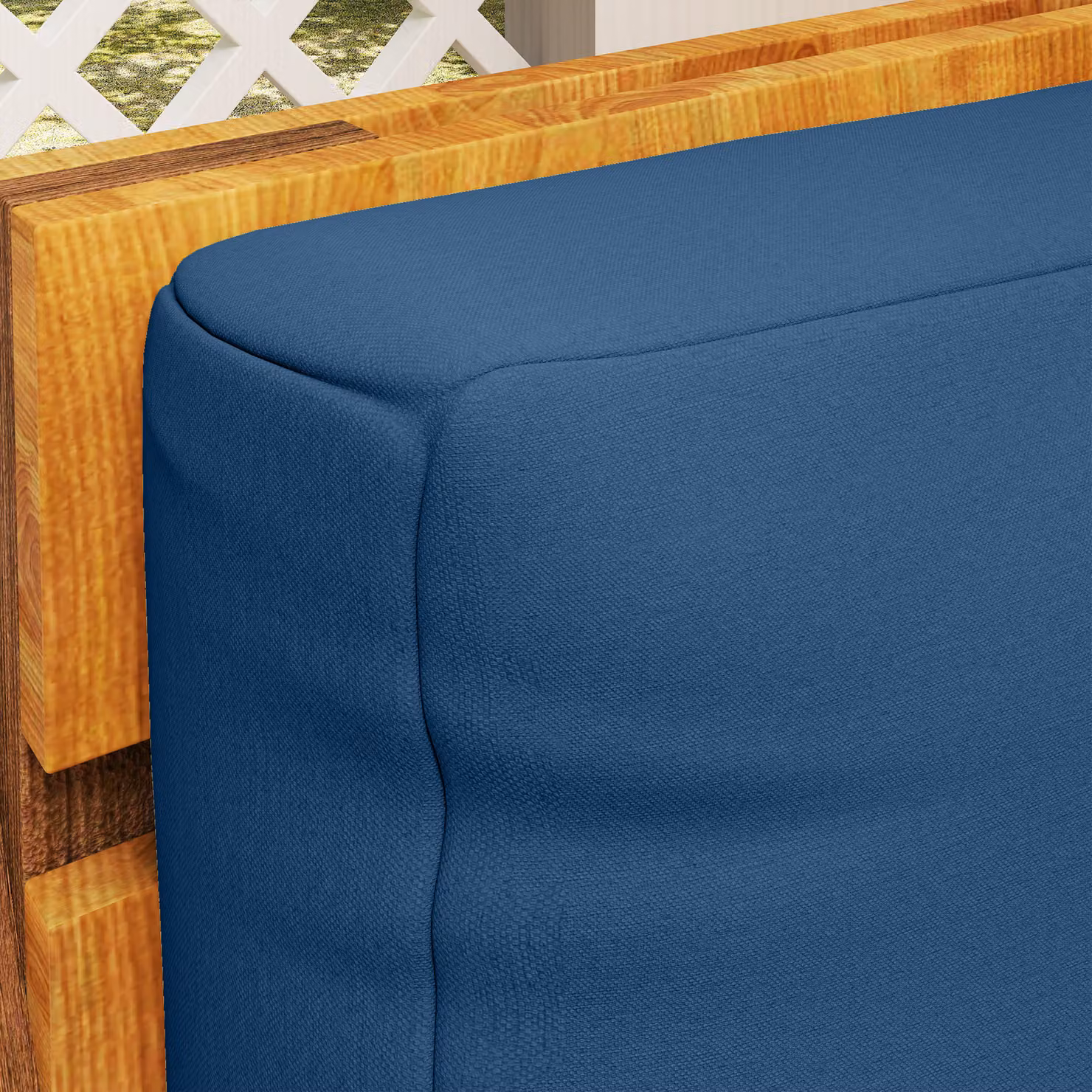 Outsunny 2 Seater Pallet Furniture Cushions in Navy Blue, 20 cm Thick Water Repellent Outdoor Seat Pads – 7