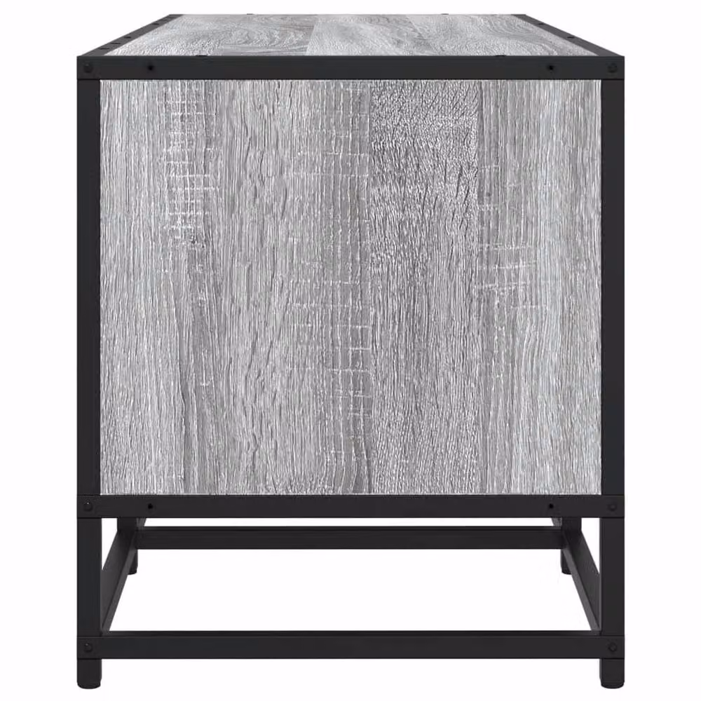 Berkfield Home Grey Sonoma TV Cabinet in Engineered Wood and Metal, W/D/H: 100 x 35 x 41 cm – 3