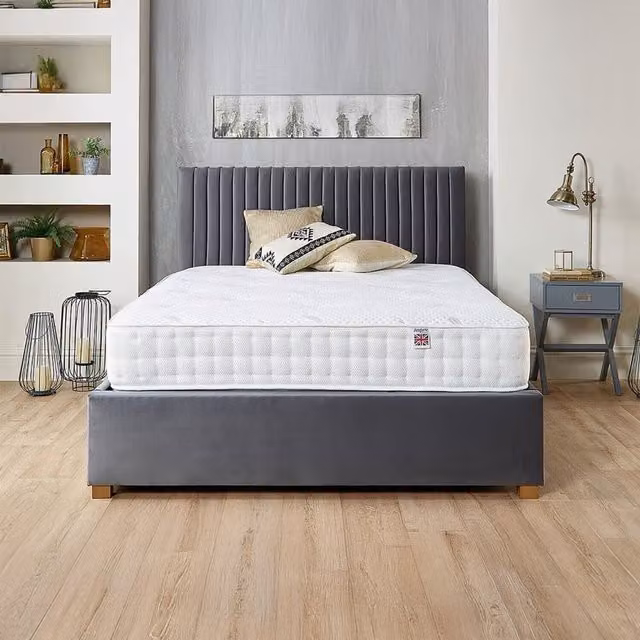 Aspire Pocket 1000 Wool and Cashmere Mattress in White, W: 150 cm, D: 200 cm