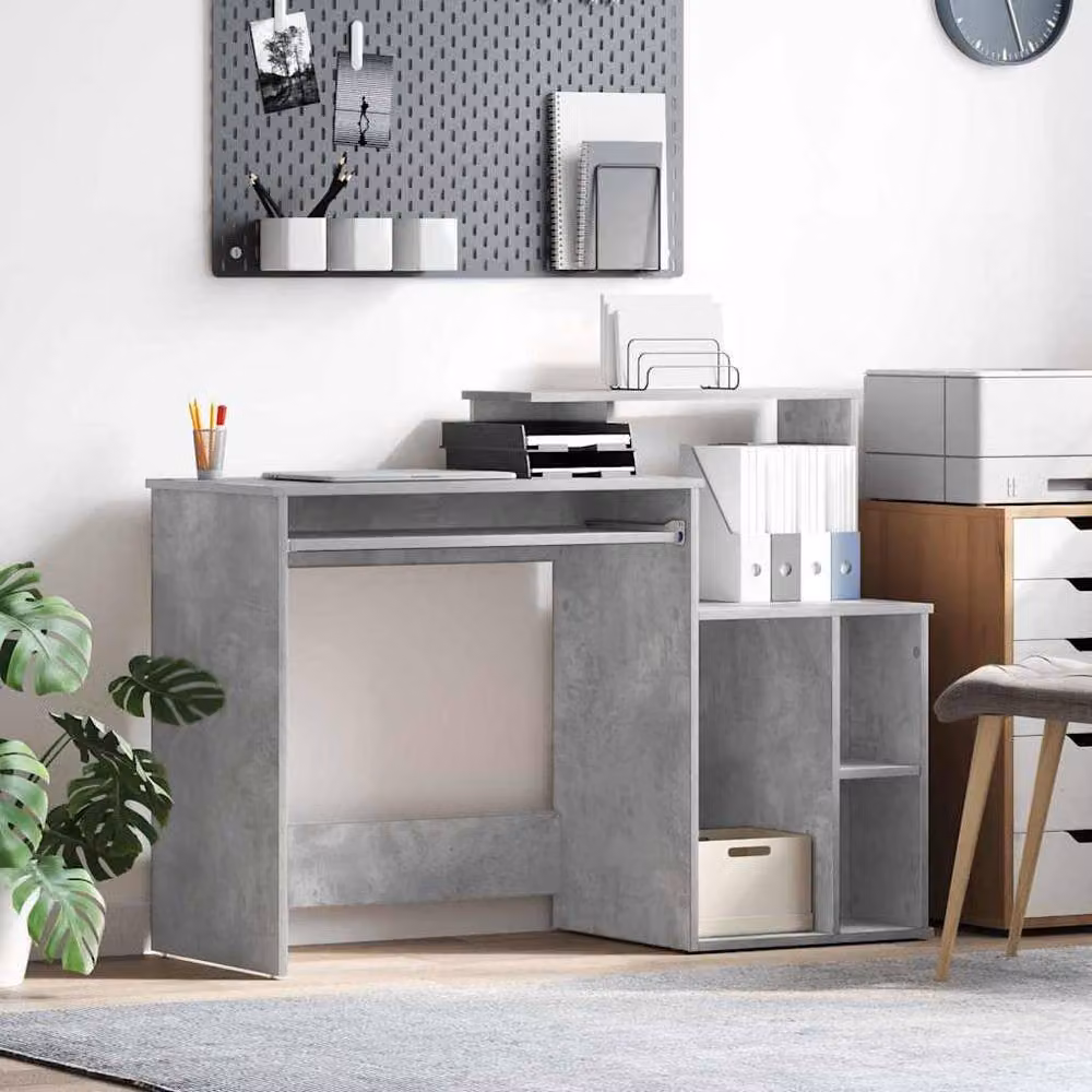 Berkfield Home Modern Writing Desk in Grey, W/D/H: 120.5 x 44 x 88.5 cm – 2