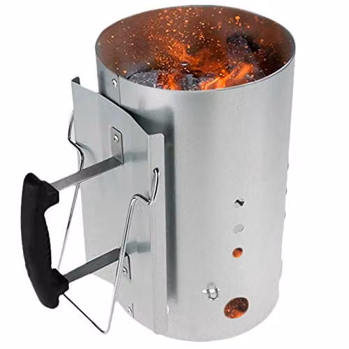 Pelle & Sol Aluminium and Steel BBQ Charcoal Chimney Starter in Silver, W/D/H: 30.5 x 20.0 x 20.0 cm – 1