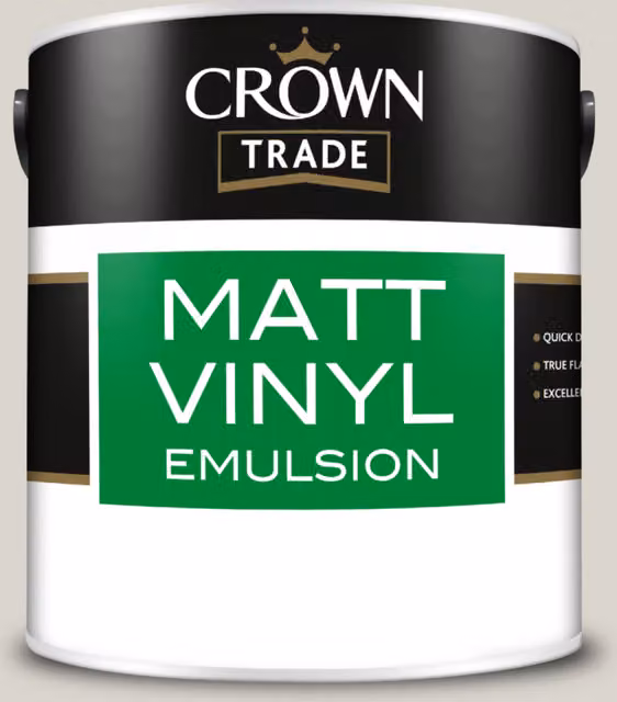Crown Trade Matt Vinyl Paint in Smoked Glass, Multicolour, 2.5l
