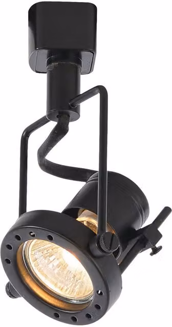 Litecraft Greenwich Single Track Spotlight Head, Black, LED, Industrial Style