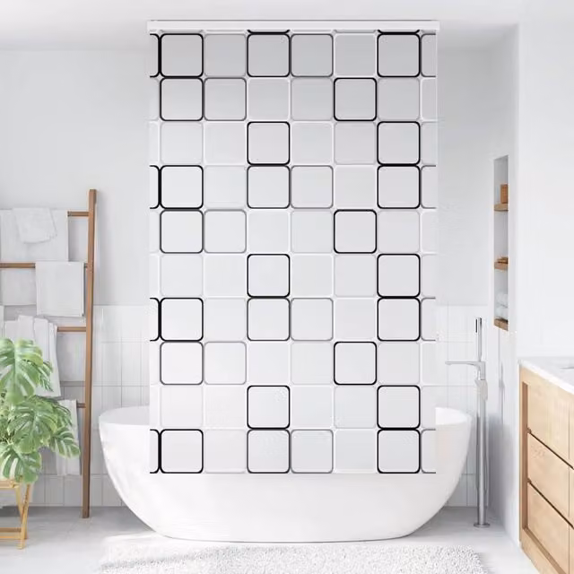 Berkfield Home White Opaque Shower Roller Blind with Cassette W/H: 126 x 240 cm