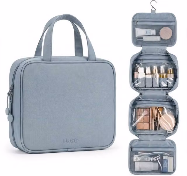 LUGG Travel Toiletry Bag with Hanging Hook in Grey, W/D/H: 19 x 8 x 25 cm – 1