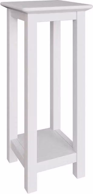 Nordara White Compact Side Table with Shelf – 1